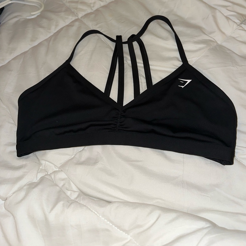 Gymshark black minimal sports bra